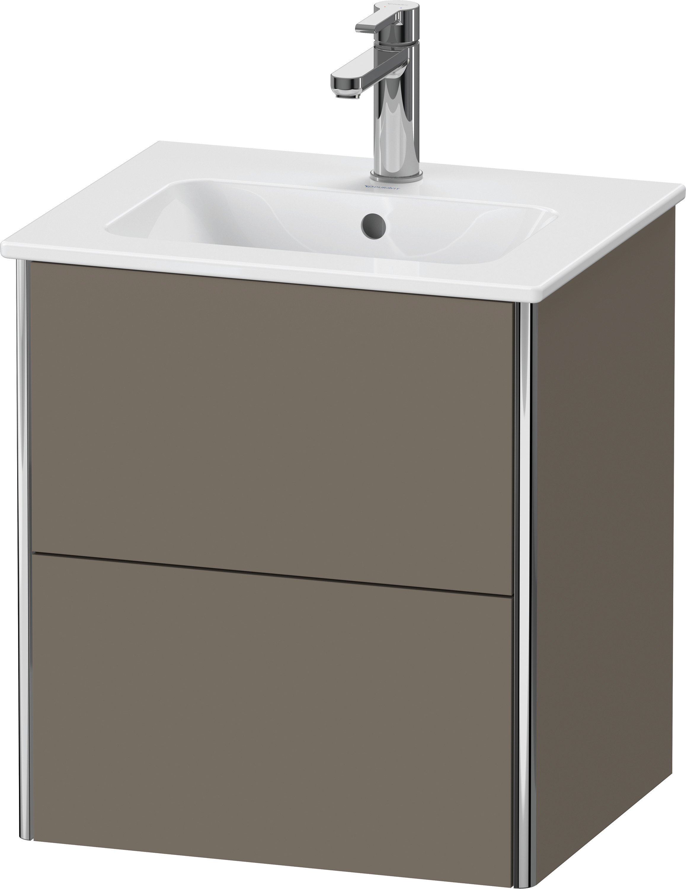 Duravit WTU XSquare wandhängend, 2 Schubk. 560x510x418mm, Flannel Grey Seidenmatt