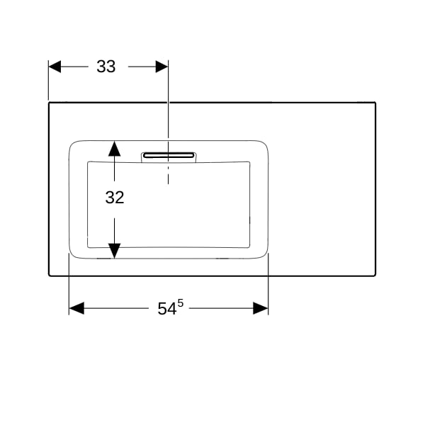 Geberit ONE MWT 90x48cm, CleanDrain, Ablg.re o. Hl., o. Ül., weiß, KeraTect/weiß glzd