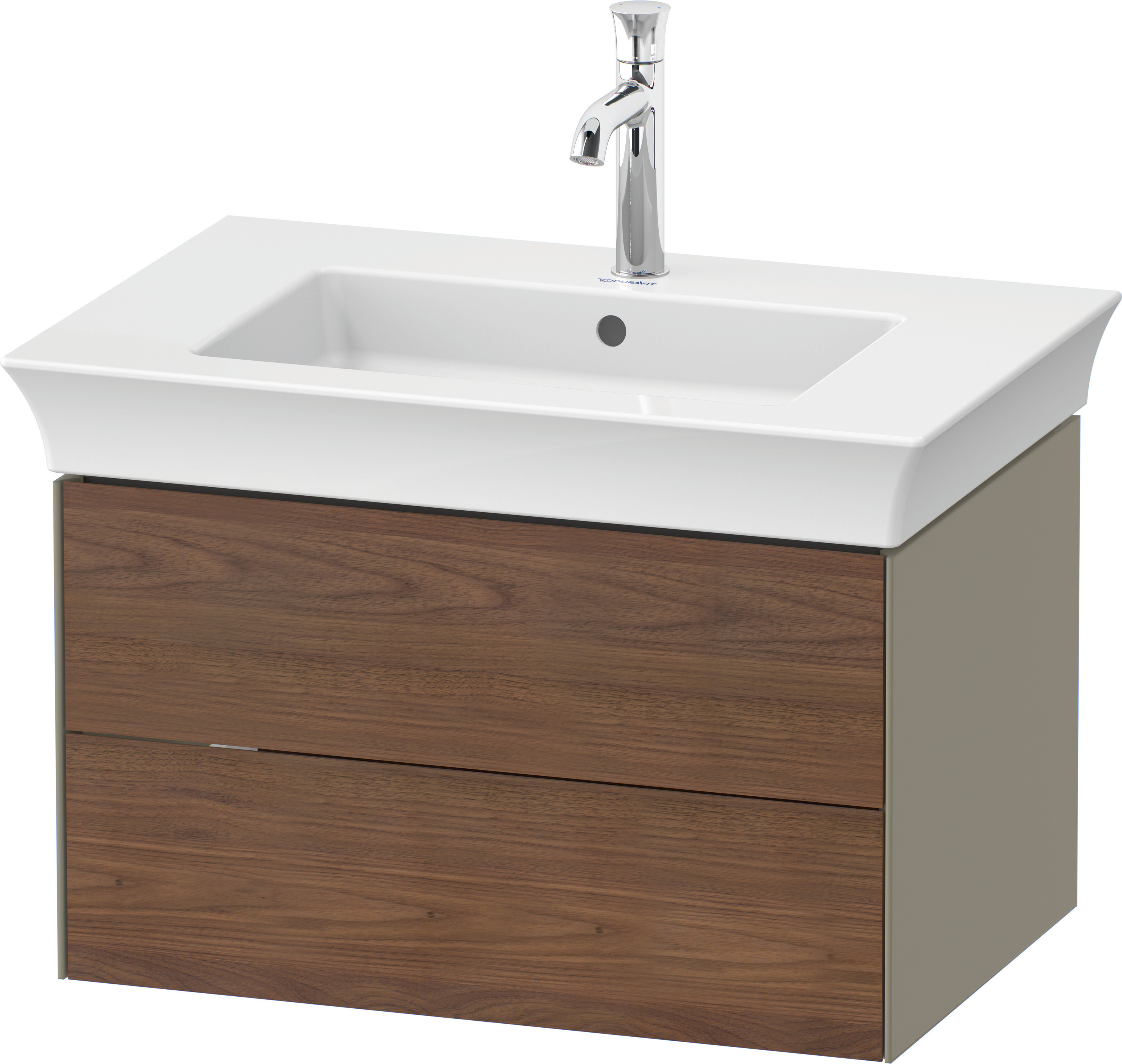 Duravit WTU White Tulip wandh., 2 SchKa 410x684x458mm,A.Nussb.M/Steingrau HGL