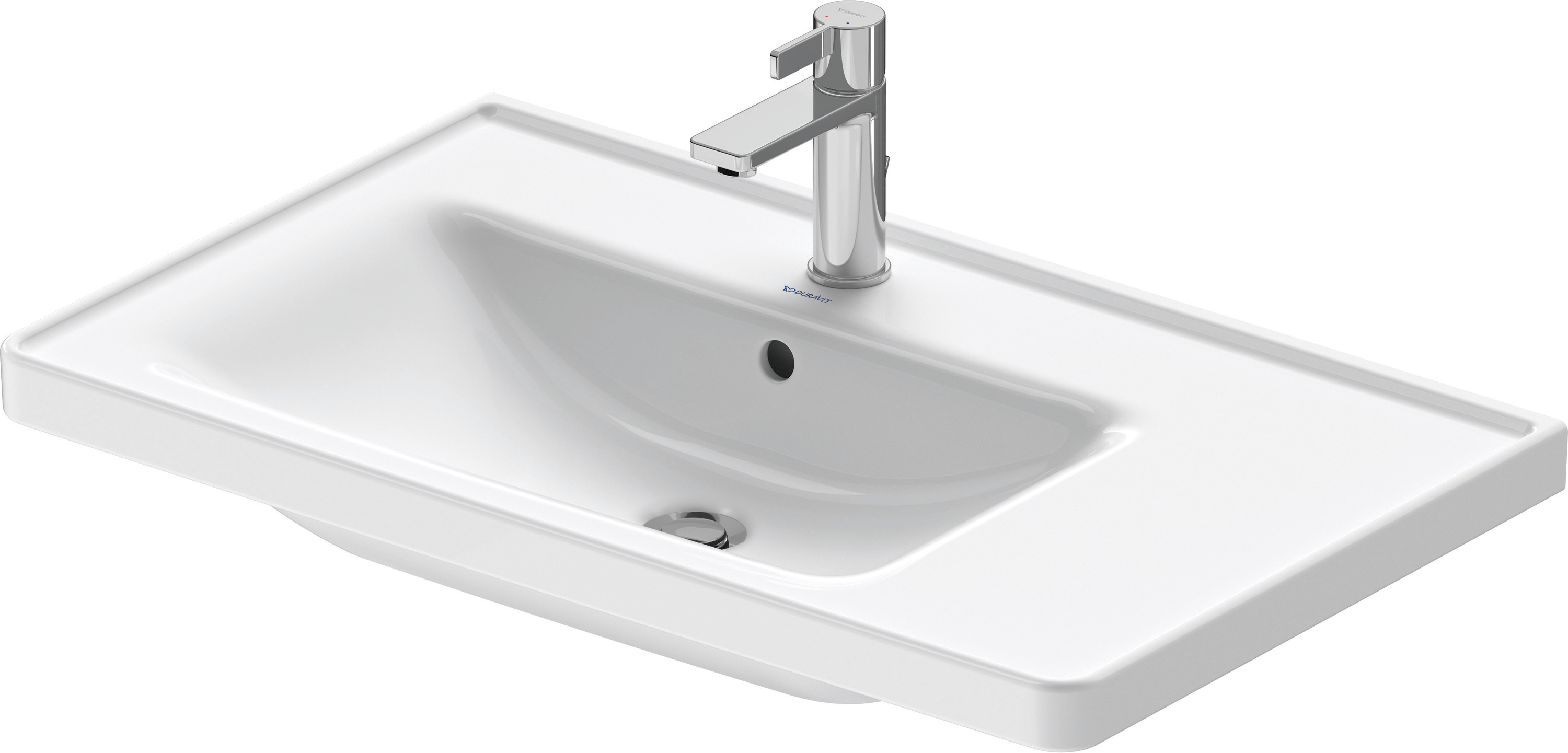 DU WT/MWT D-Neo, 800mm, weiß m.ÜL, HLB, 1 HL, Becken links