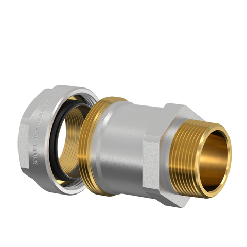 Flamco Schwarzrohradapter Plus DVGW f. Rohr 1 1/2" x R1 1/2, m. Außengewinde