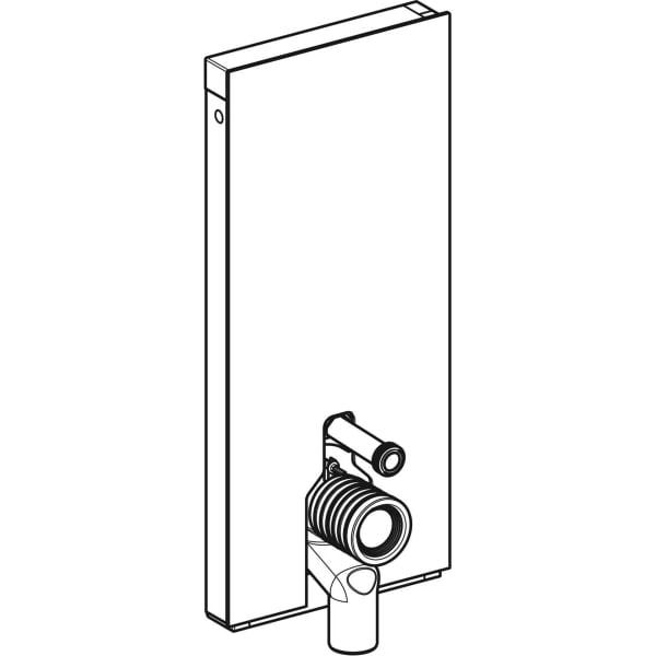 Geberit Monolith Sanitärmodul für Stand-WC 114cm, Glas lava, Aluminium schwarzchrom