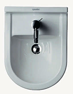 DU Stand-Bidet Starck 3 560 mm mit ÜL, mit HLB, 1 HL, weiß