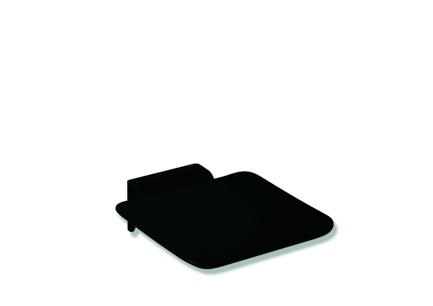 HEWI Klappsitz, 350x415mm, plvb, Sitzf. Kst. schw tiefmatt
