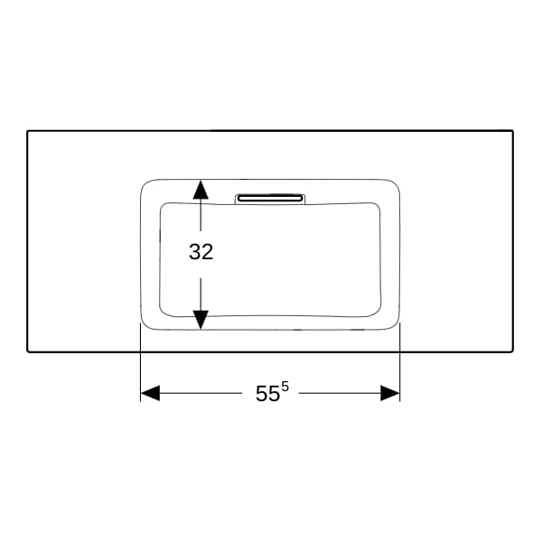 Geberit ONE MWT 105x48cm, CleanDrain o. Hl., o. Ül., weiß, KeraTect/weiß glzd