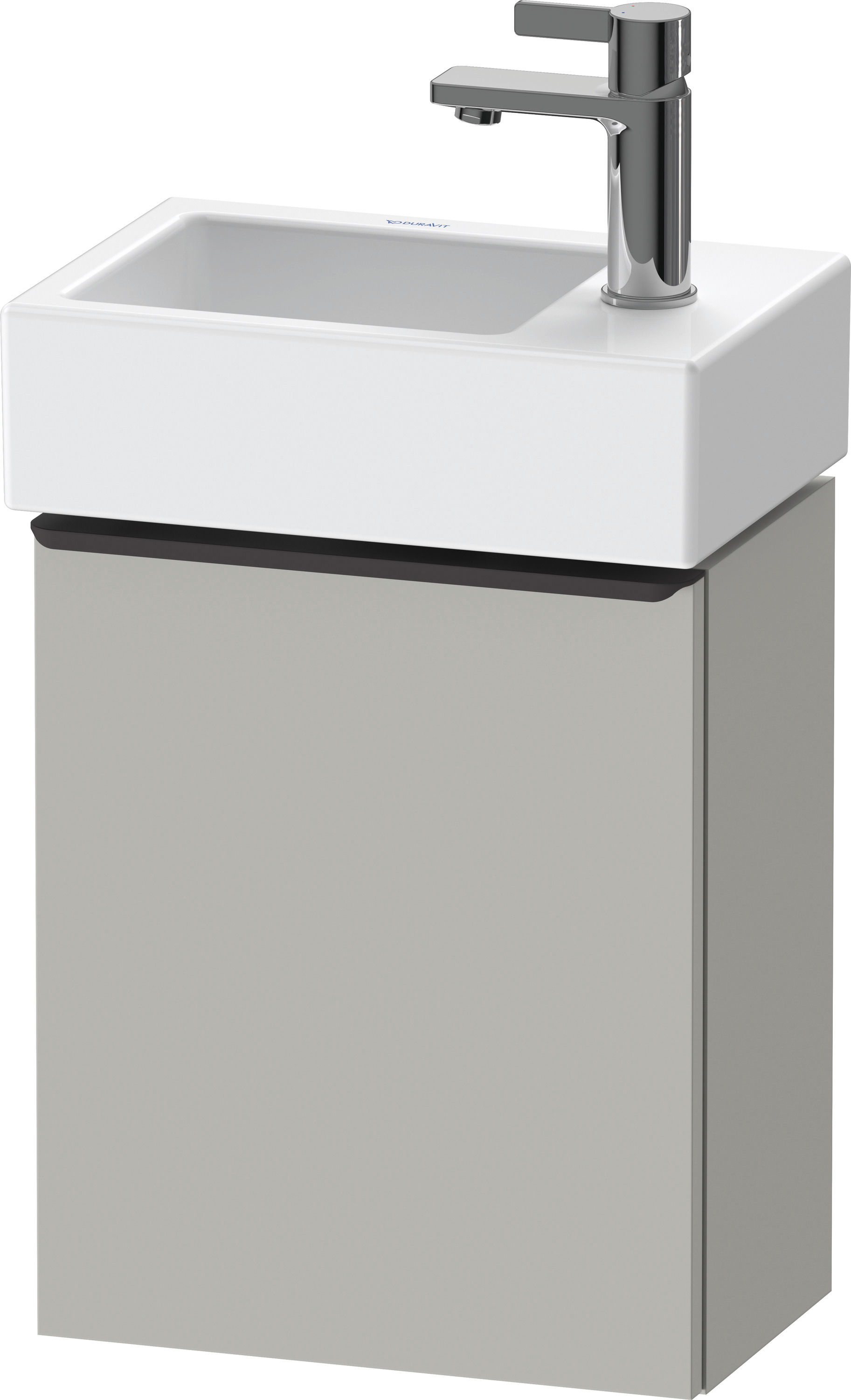 Duravit D-Neo WTU,Wdh,Tür:1,TA:LI,Gr:Dia.Schw 364x222x440mm,Betongrau Matt,Dekor