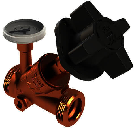 KEMPER MULTI-FIX-PLUS Regulierventil manuell, m. Entlst., m. Therm., AG, DN15