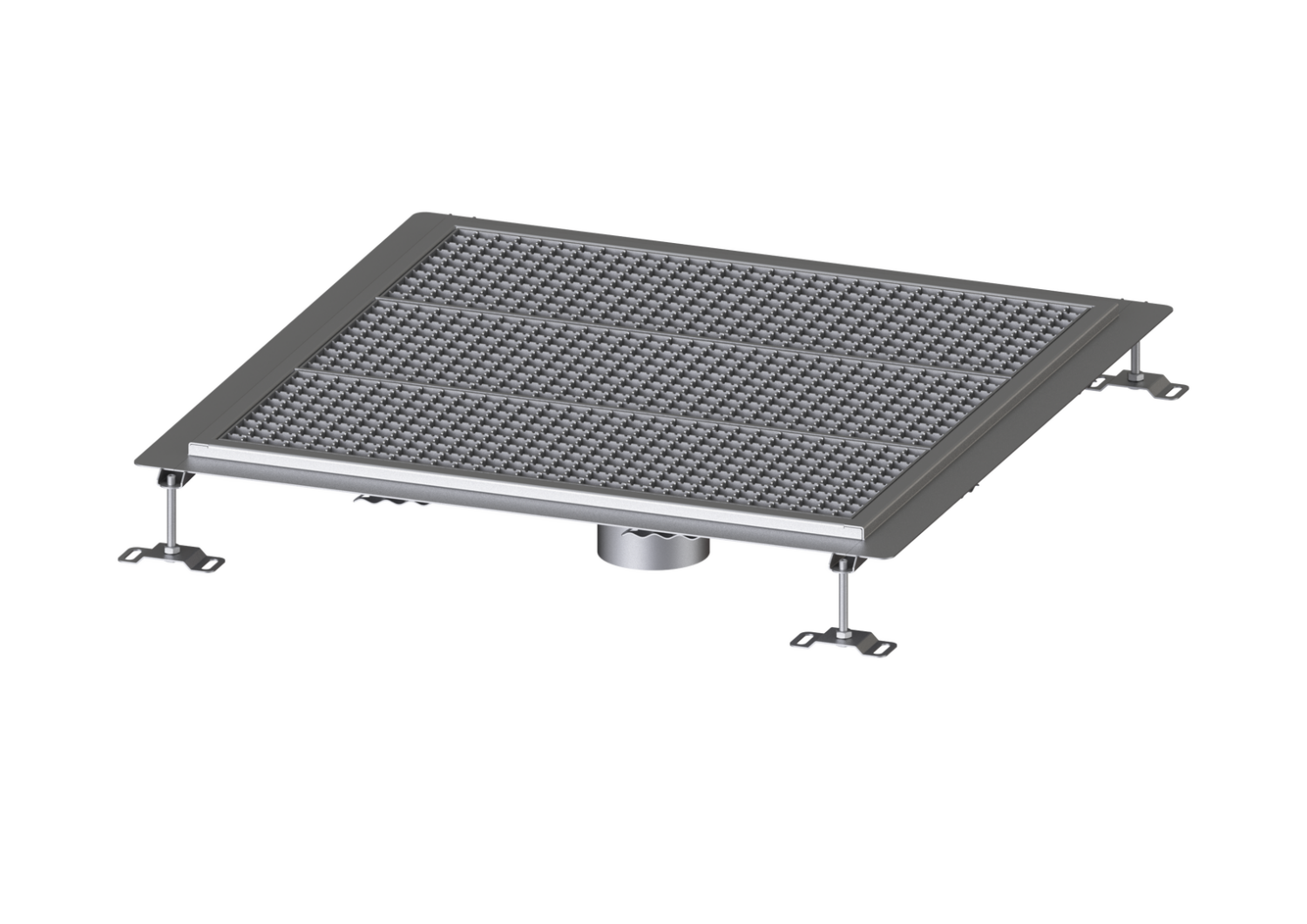 KESSEL-Bodenwanne Ferrofix Klebeflansch H: 15 mm, 800 x 800 mm