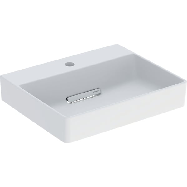 Geberit ONE AS-WT eckig, 50x41cm, CleanDrain m. Hl., o. Ül., weiß, matt/weiß glzd.