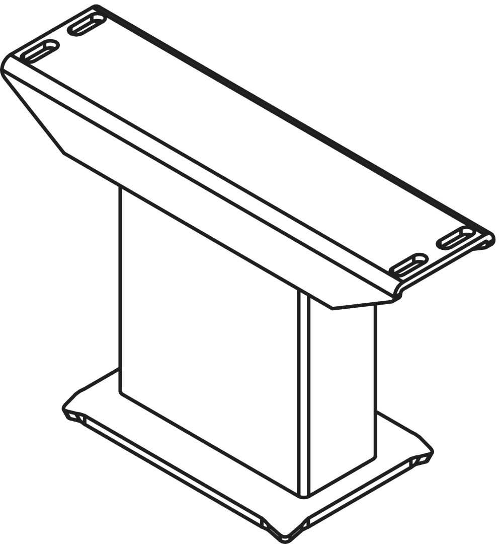 Kermi Fixkonsole f. Bodenmont. Typ21, weiß