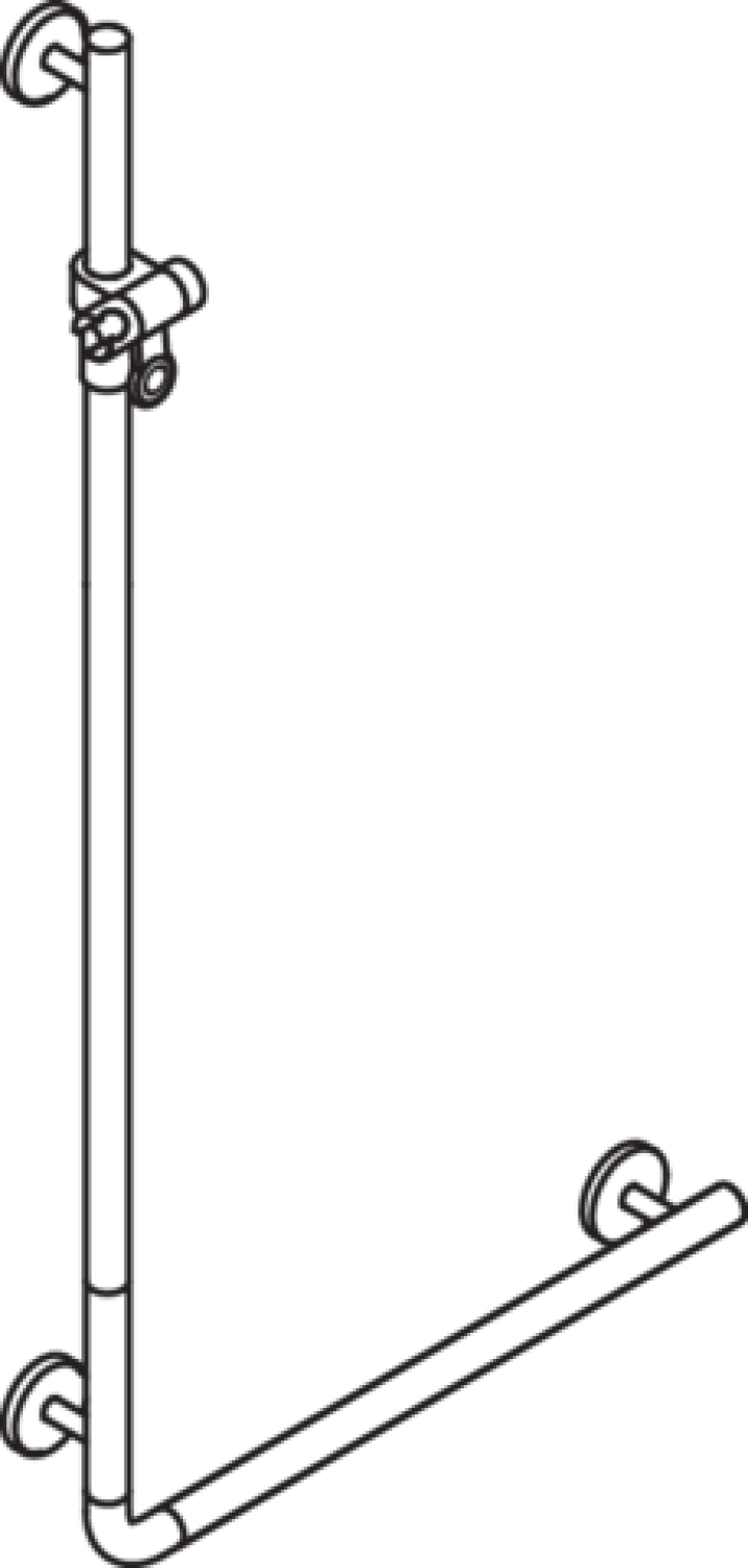 HEWI Winkelgriff m.Br.H.,AM1:1250,W1:600 reinweiß, Stangen farb. anthrazitgrau