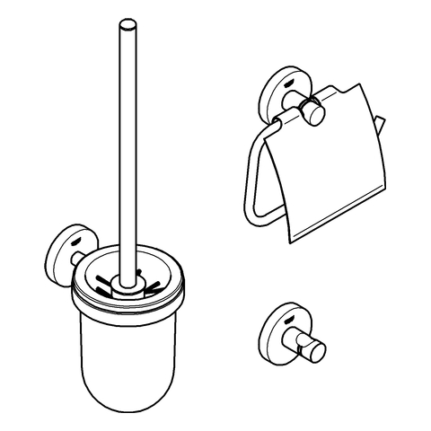 GROHE WC-Set 3-in-1 Essentials 40407_1 chrom