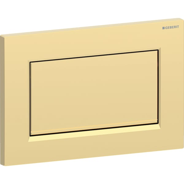Geberit Sigma10 BetPl., eckig, Spül-Stopp-Sp. verschr., goldfarben