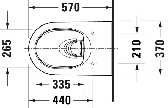 DU ME by Starck WWC Tiefsp.,570mm,Riml. verdeckte Befestigung, Weiß Seidenmatt