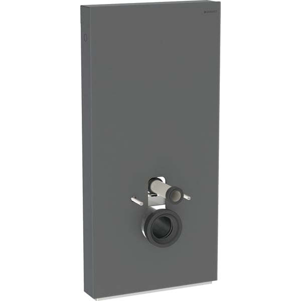 Geberit Monolith Plus Sanitärmodul für WWC 101cm, Glas schwarz /schwarz Alu. gebü.