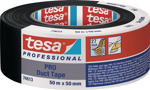 Gewebeband Duct Tape PRO 74613 schwarz L.50m B.50mm TESA Gewebeband Duct Tape PRO 74613 schwarz L.50m B.50mm TESA