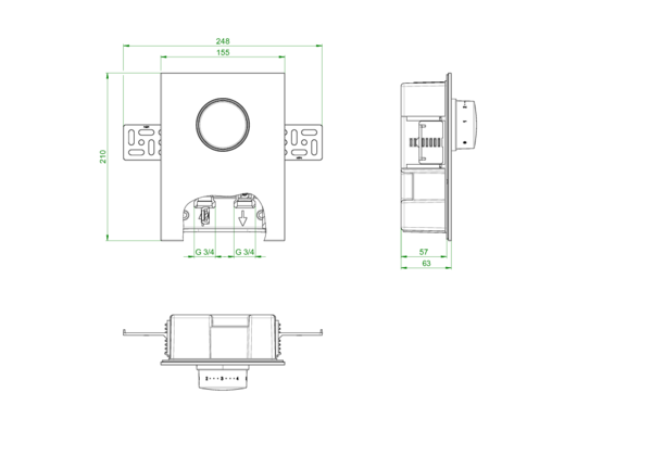 OVENTROP-Unibox TQ-RTL Thermostat, RTL, Q-Tech,Echtglas schwarz OVENTROP-Unibox TQ-RTL Thermostat, RTL, Q-Tech,Echtglas schwarz