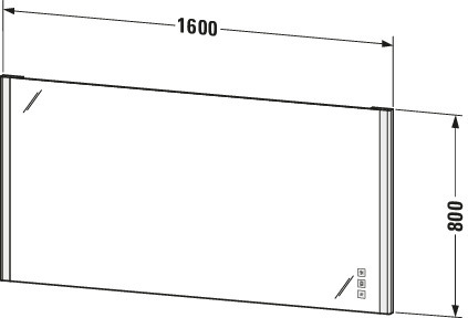DU Spiegel Xsquare XS7017 Chrom 33x1600x800mm