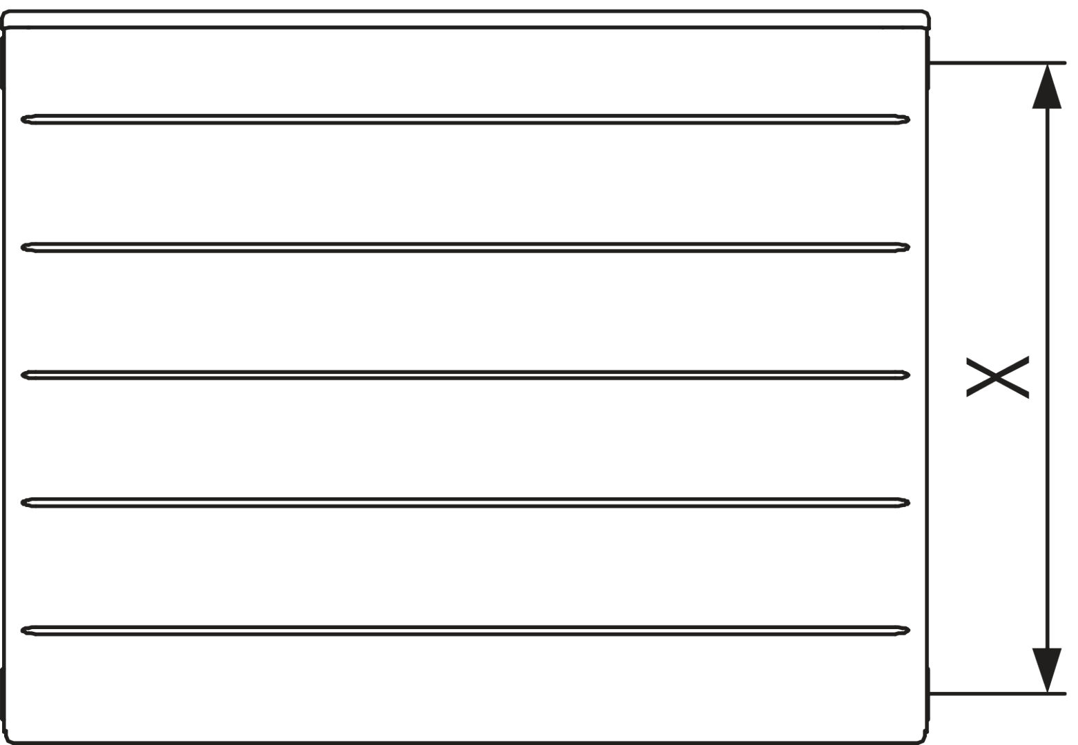 Kermi x2 Line-K Hyg T20 405x102x2305 QN1554, RAL9016, 10bar, o.Abd, BK