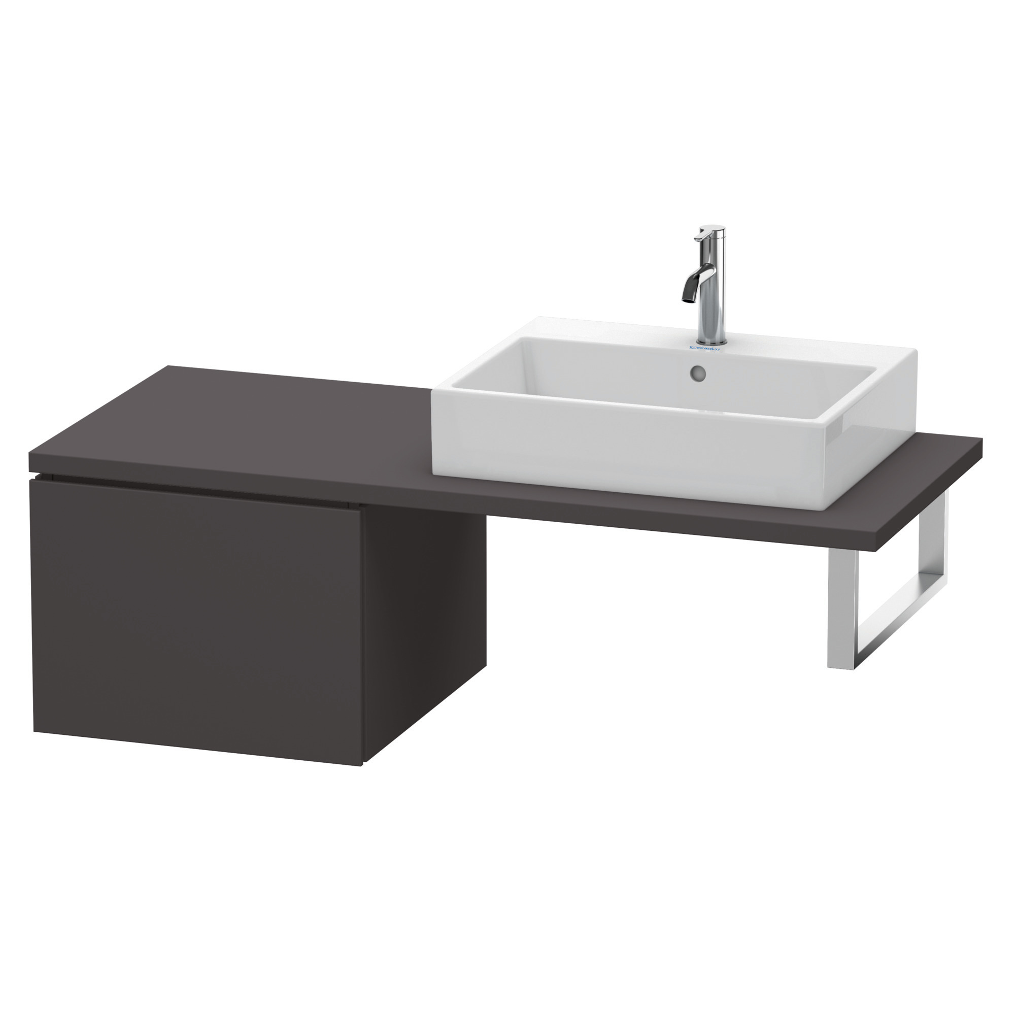 Duravit US für Konsole L-Cube 400x520x548mm 1 Auszug, Graphit Supermatt