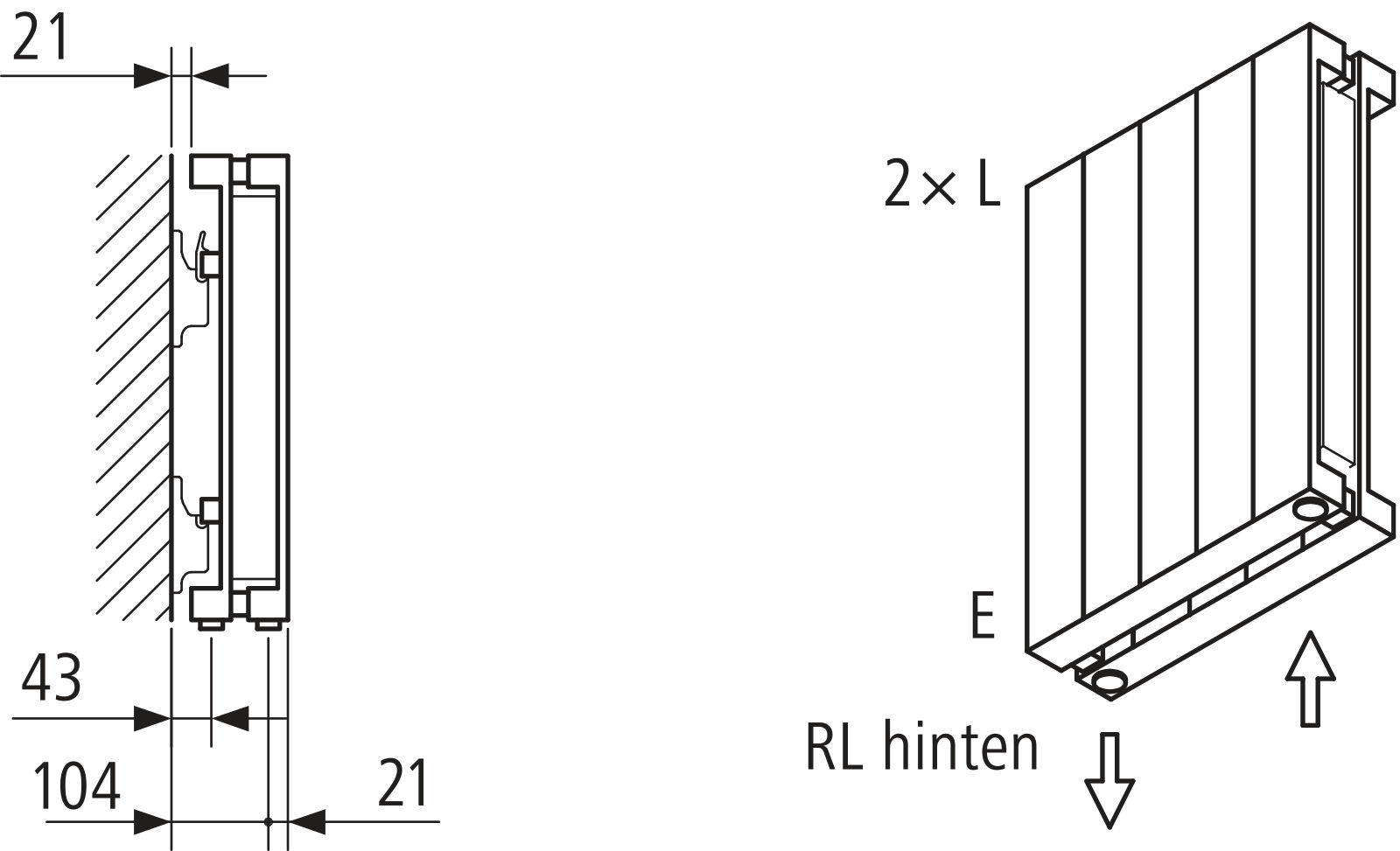 Kermi Heizwand HVN Typ20 BH2200x104x700 QN2339, RAL9016, 6 bar, ANB12