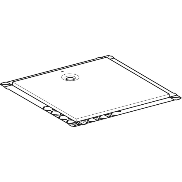 Geberit Olona Duschwanne 120 x 120 cm quadratisch, mit Dichtvlies, weiß matt