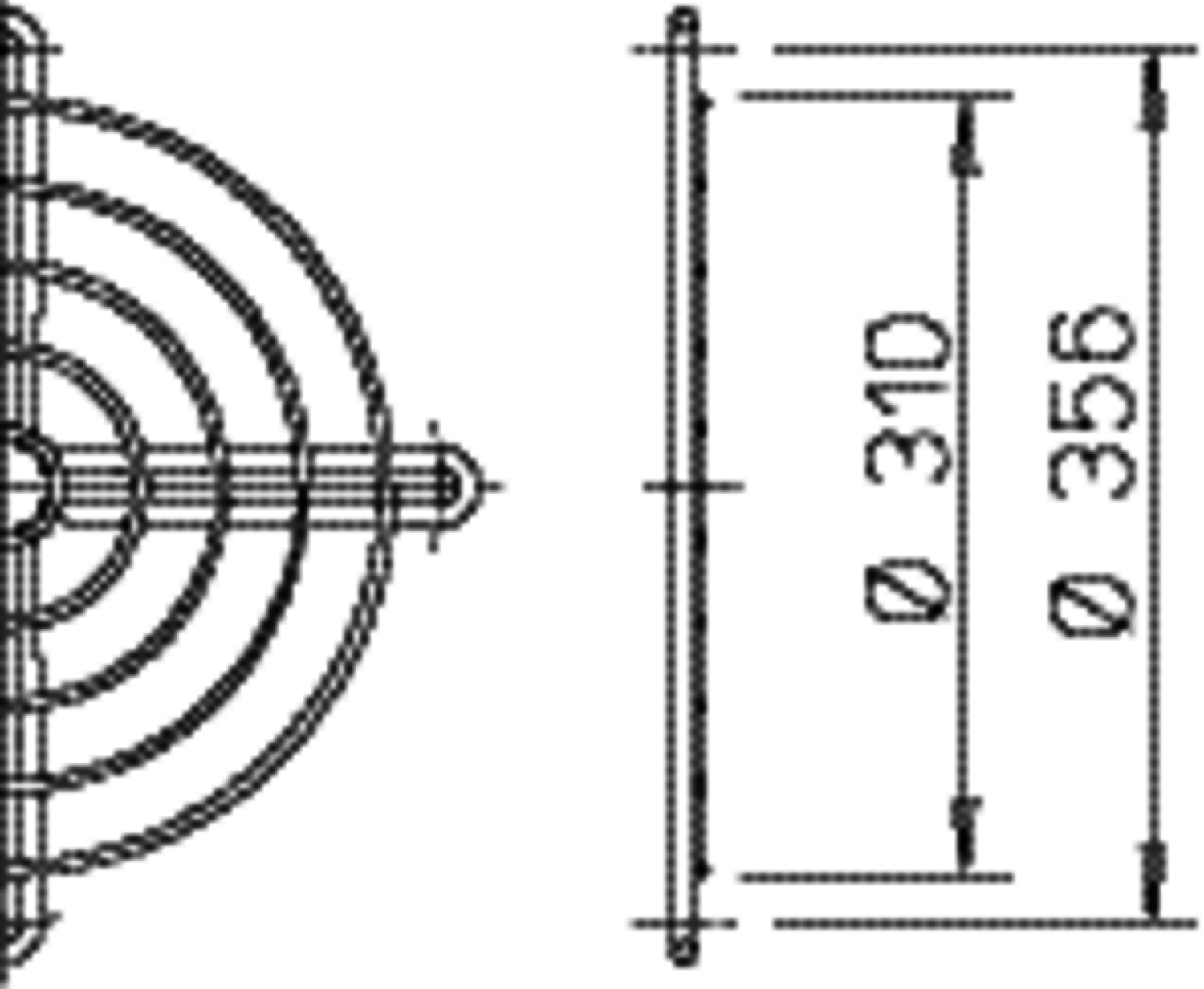 Helios SG 315 Schutzgitter zu Rohrflansch
