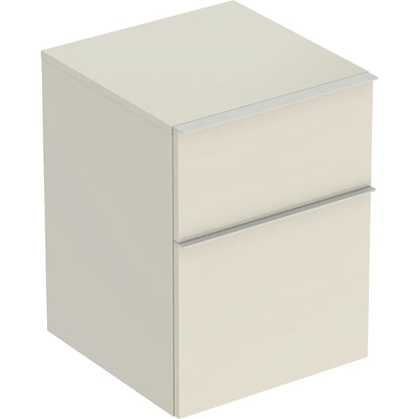 Geberit iCon Seitenschrank, 2 Schubladen 45x60x47,6cm, sandgrau