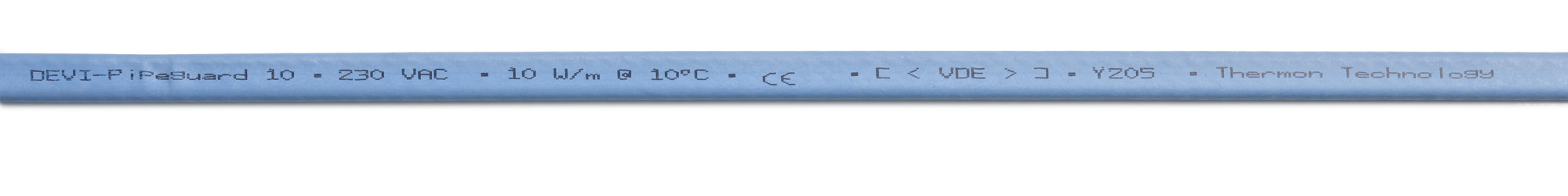 Danfoss Heizleitung SLPG 240V 10W/m blau Schutzgeflecht (Schutzklasse I)
