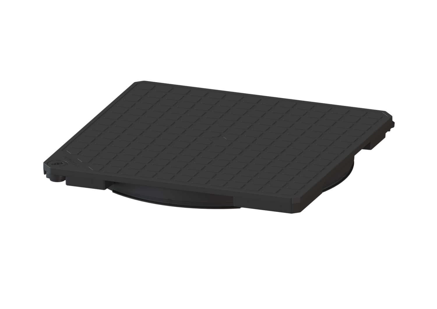 KESSEL-Abdeckplatte schwarz, tagwasserdicht, 366x366 mm