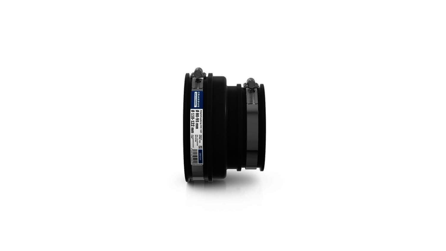 CR Adapterkupplung CAC 1221, bis 0,6 bar (110-122mm auf 80-95mm), EPDM / V2A