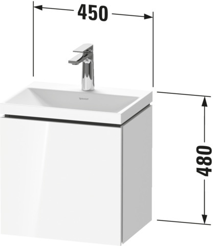 Duravit LCU c-s WH 450x350x480 In MWT E: o. Ek. Glo Tü 1 Tü L In Ron Fr Lei Mt. H 3H