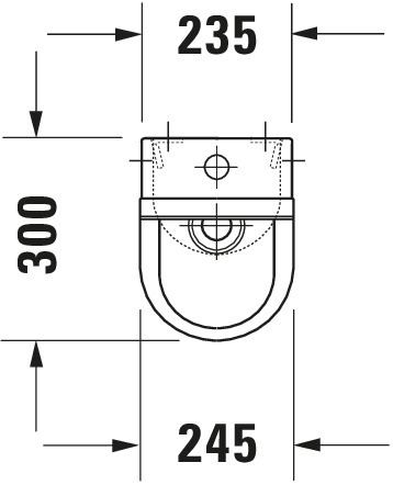 Duravit Urinal Starck 3, Zulauf von oben rimless, ohne Fliege, weiß, HYG