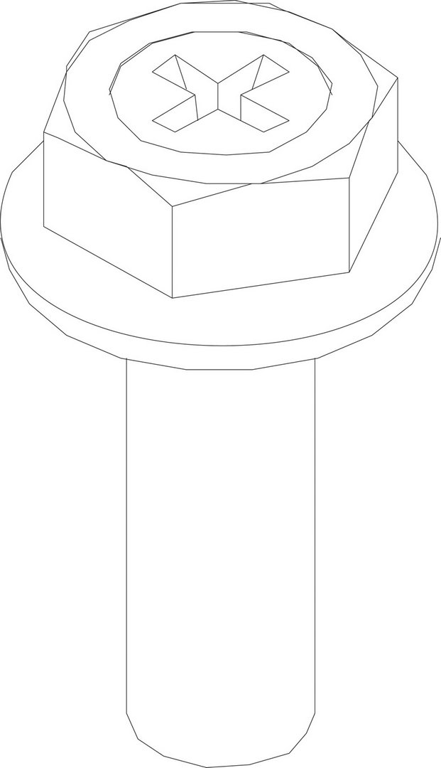 BOSCH Ersatzteil TTNR: 87134011300 Schraube M6x20 (10x)