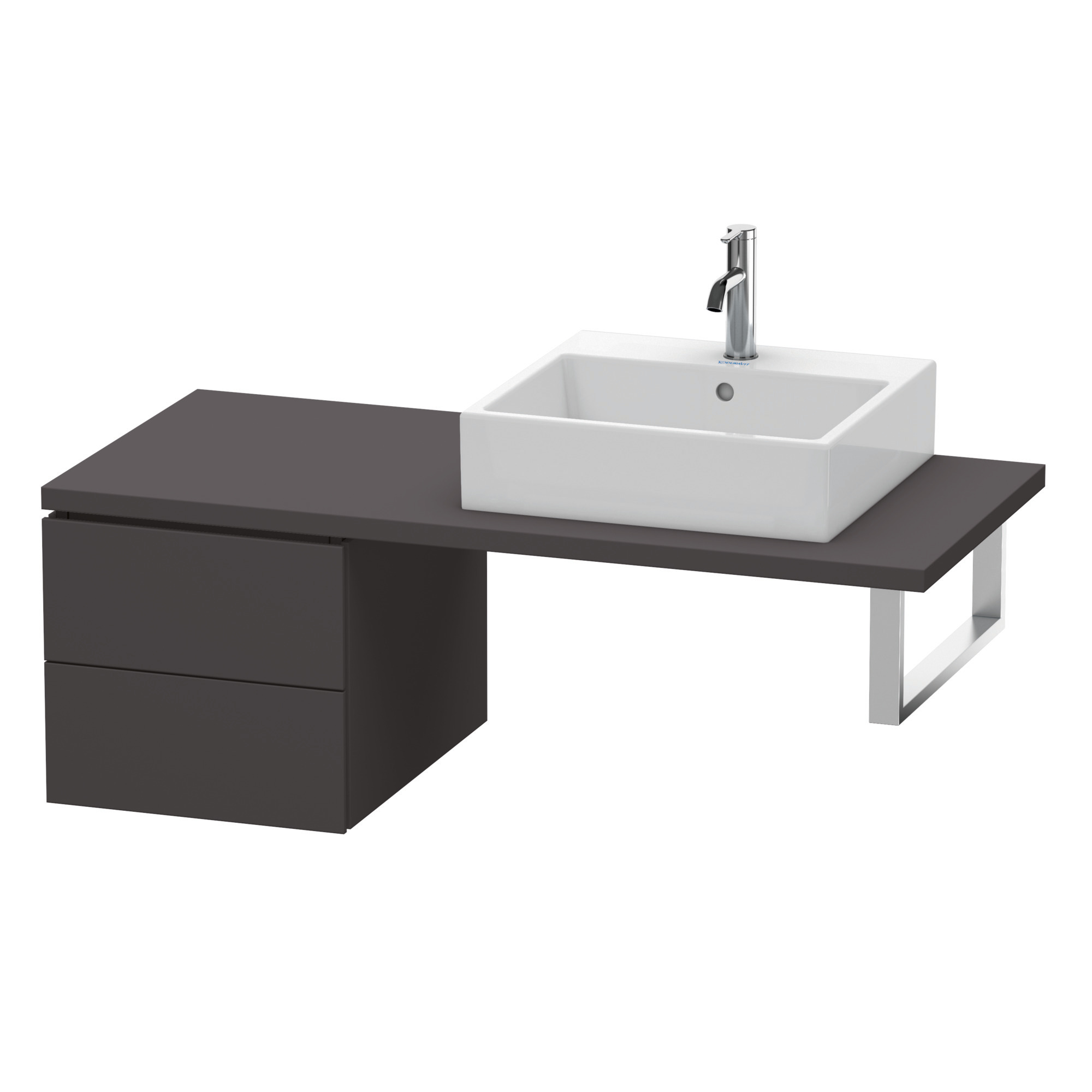 Duravit US für Konsole L-Cube 400x420x548mm 2 Schubkästen, Graphit Supermatt