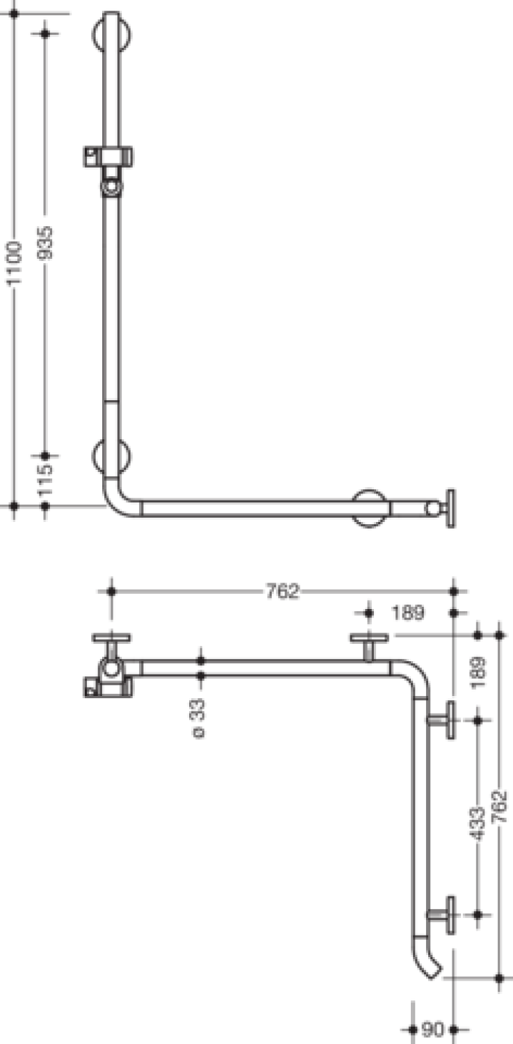 HEWI DUHA m.Br.H.St.,AM1:1100, W1/2:762, Br.H. in 92, Kst., chromoptisch besch.