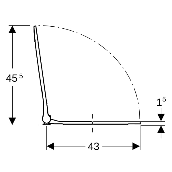 Geberit Smyle WC-Sitz, eckig, schmales Design Sandwichform, weiß
