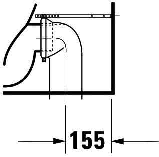 DU Stand-WC Kombi DuraStyle 630 mm Tiefspüler, f.SPK, Abg.Vario, weiß