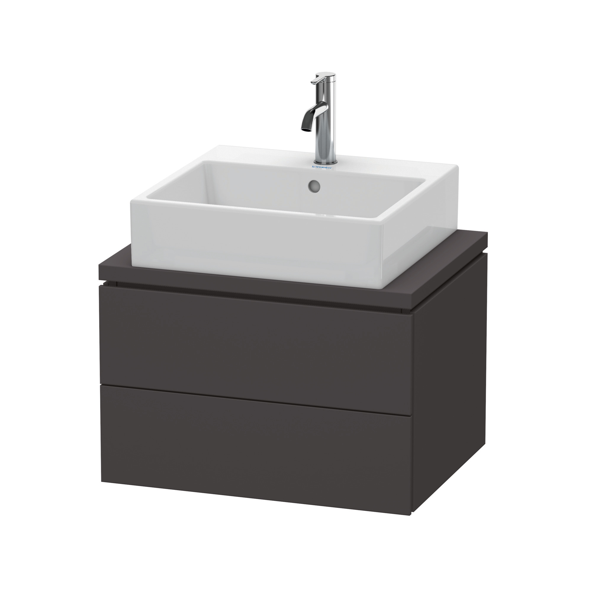 DU WTU f.Console Comp.L-Cube 400x620x477 2 Schubkästen, Graphit Supermatt
