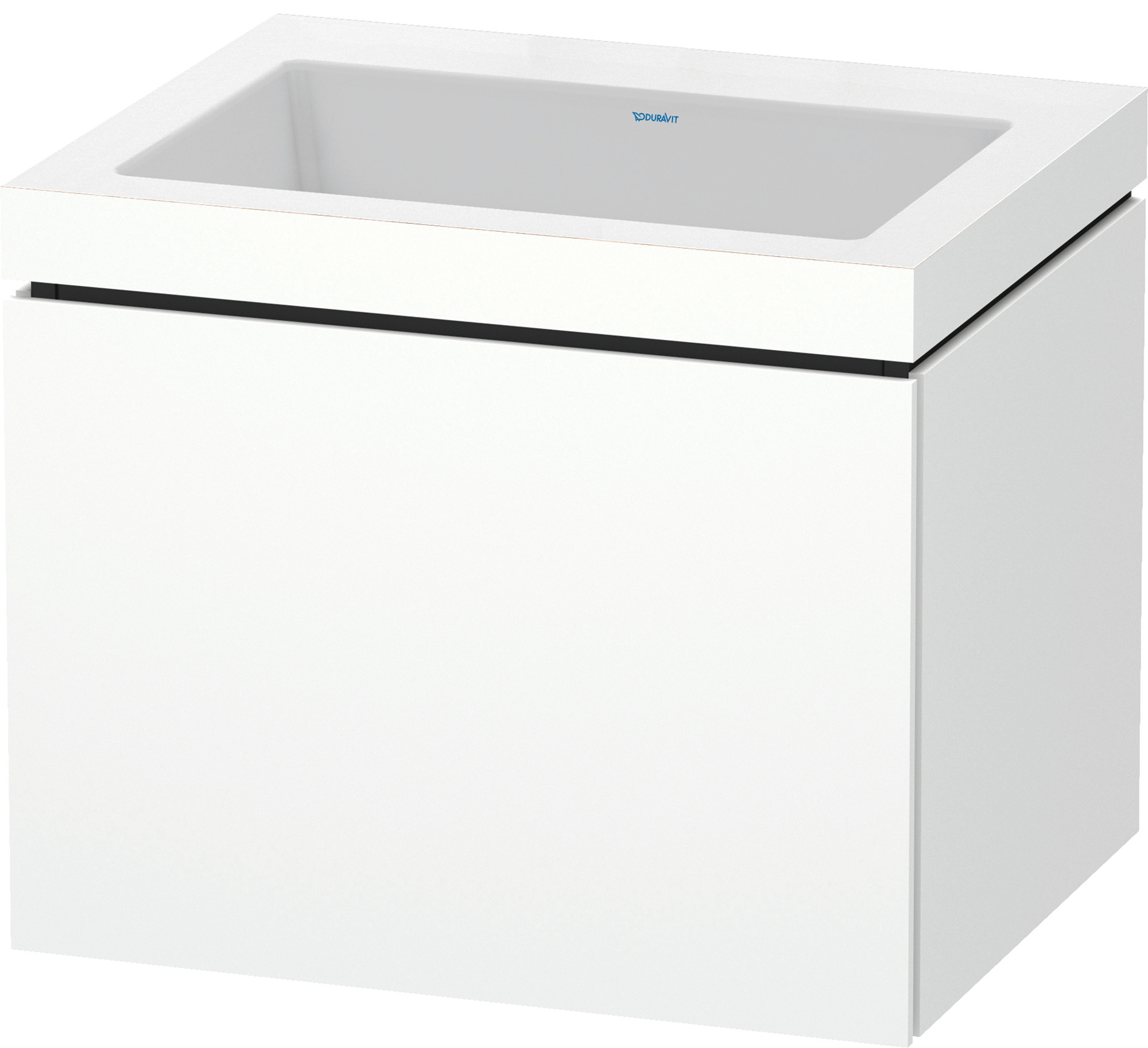 Duravit WTU L-Cube mit Vero Air 500x600x480 o. HL, 1 Auszug, Weiß Matt