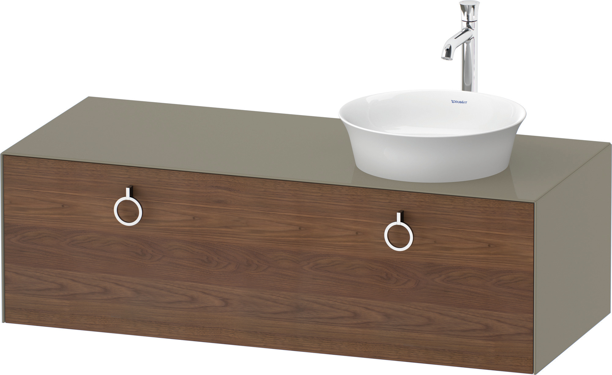 Duravit WTU wandh.White Tulip,1 Aus.,m.Griff Aus.r,408x1300x550,A.Nussb.M./St.gr.HGL