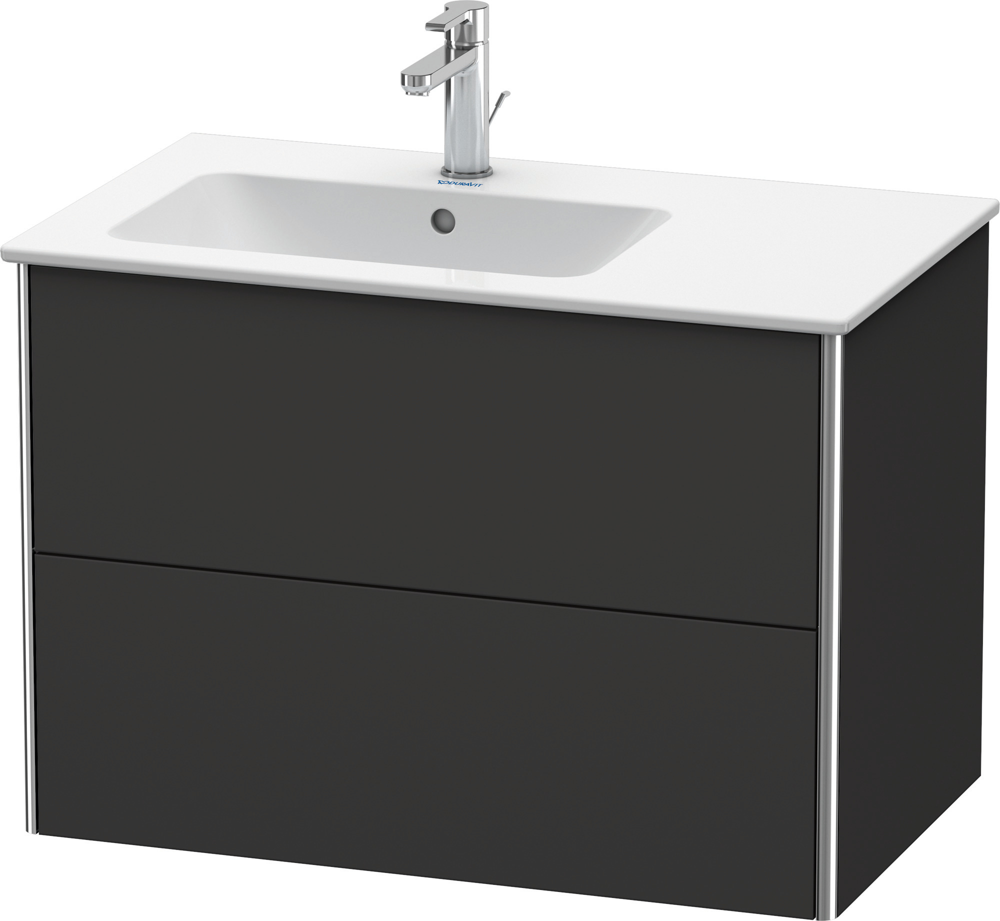 Duravit WT-Unterbau XSquare,2 Schubk.,für ME Becken li.,560x810x478mm,Graphit Superm.
