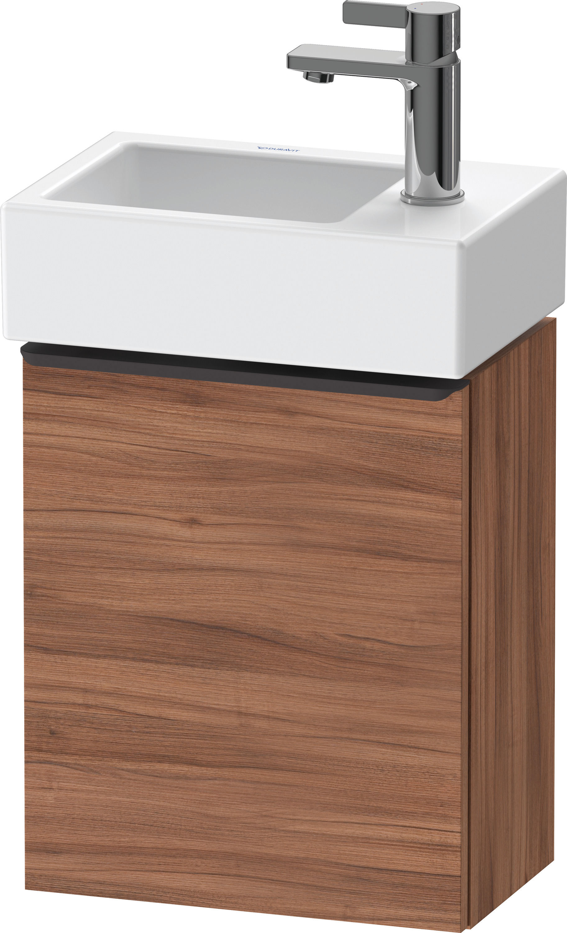 Duravit D-Neo WTU,Wdh,Tür:1,TA:LI,Gr:Dia.Schw 364x222x440mm,Nussbaum Matt,Dekor