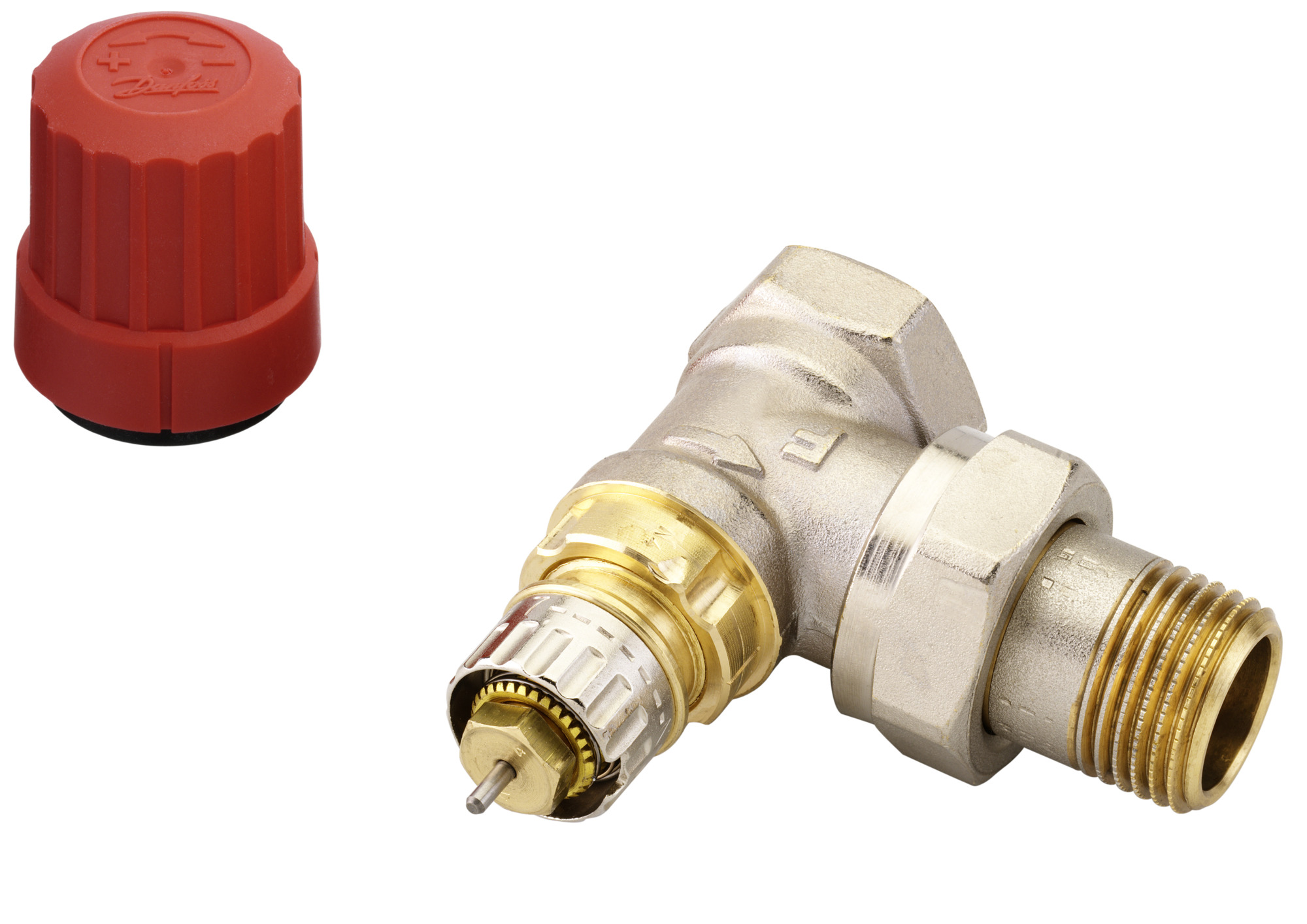 Danfoss RA-N 15 Ventilgehäuse R 1/2, Eck, kurze Bauform, Herz