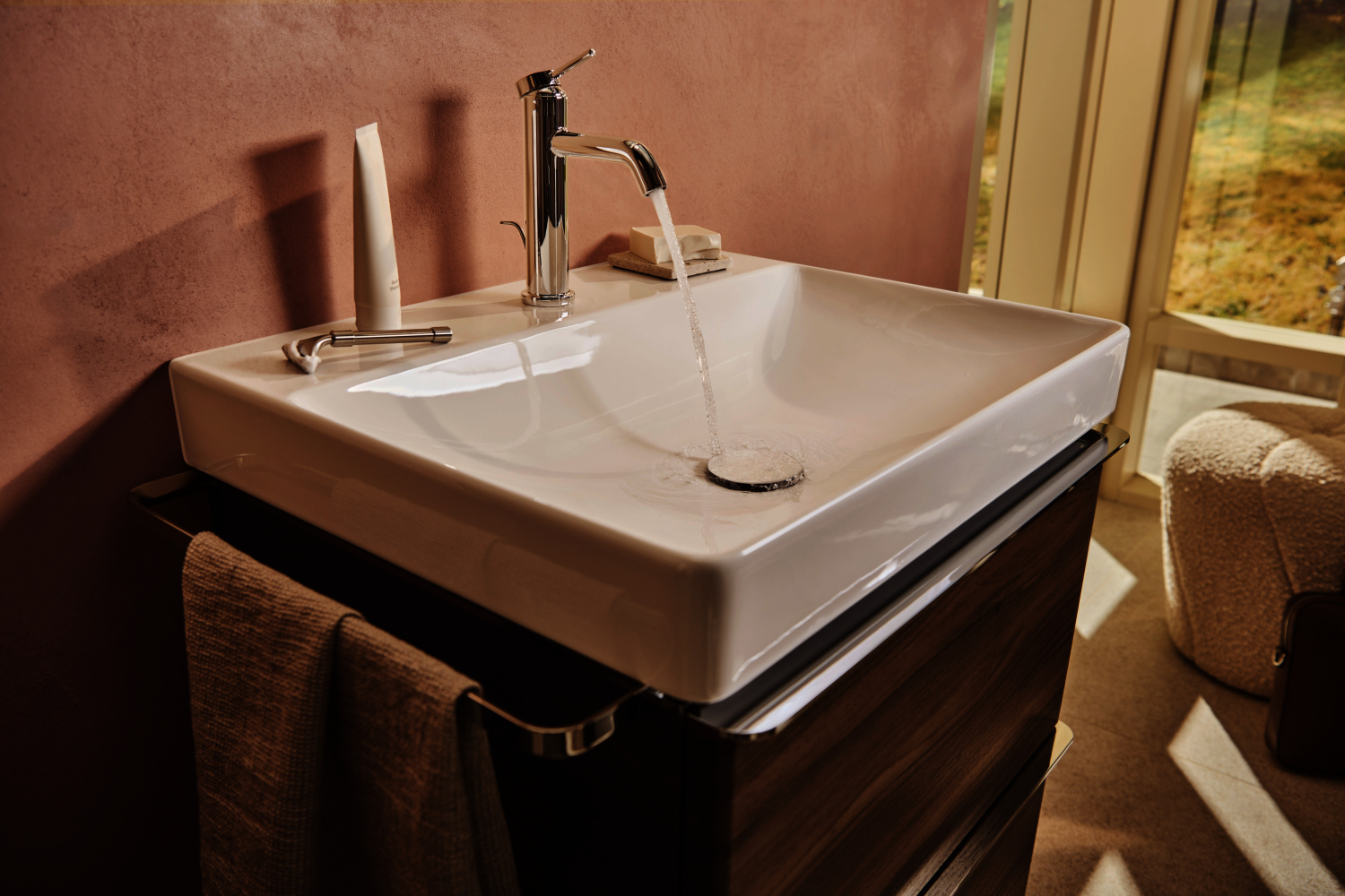 Hansgrohe WTM 110 Tecturis S CoolStart  EcoSmartu.  m. Zugstangen-Ablaufg. chrom
