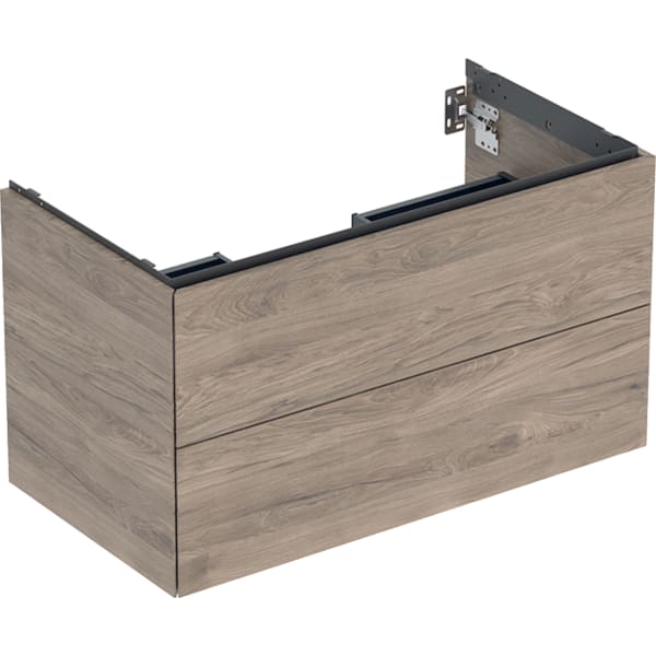 Geberit ONE Unterschrank für WT/-Platte 2 Schubl., 88,8x50,4x47cm, Nussb.hickory