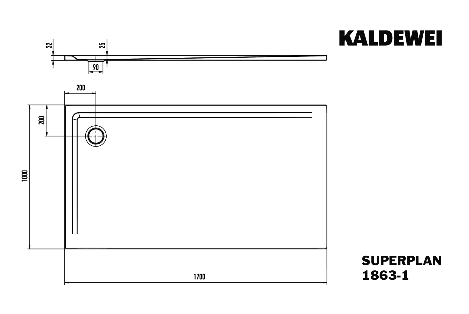 KA DW SUPERPLAN Mod.1863-1,1000x1700mm, alpinweiß