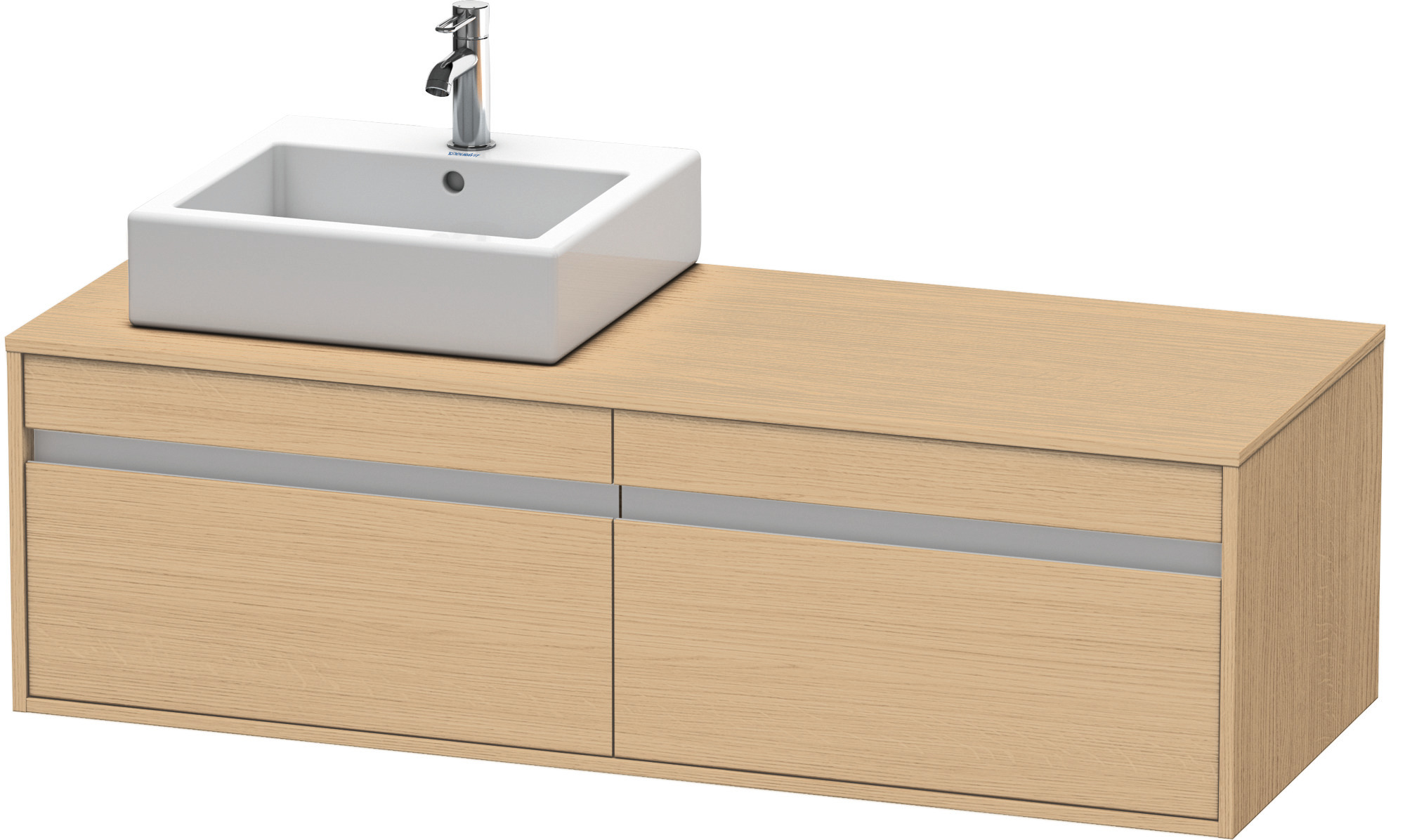 Duravit WTU wandhängend Ketho 550x1400x426mm 2 Auszüge, für ASB li.,Eiche Natur