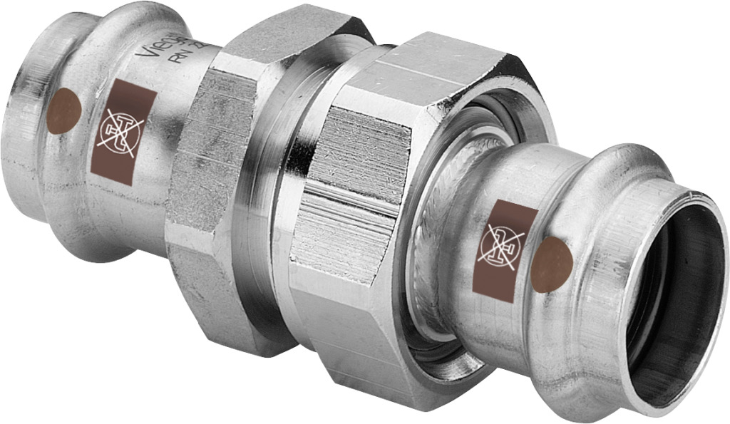 Viega Verschraubung mit SC Temponox 1760 in 42mm Stahl nichtrostend