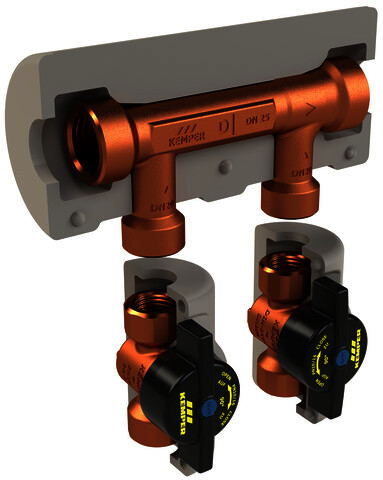 KEMPER KHS Venturi-Strömungsteiler-Gr.AP dynamisch, DN40,Abg.DN25,VAV DN25,IG